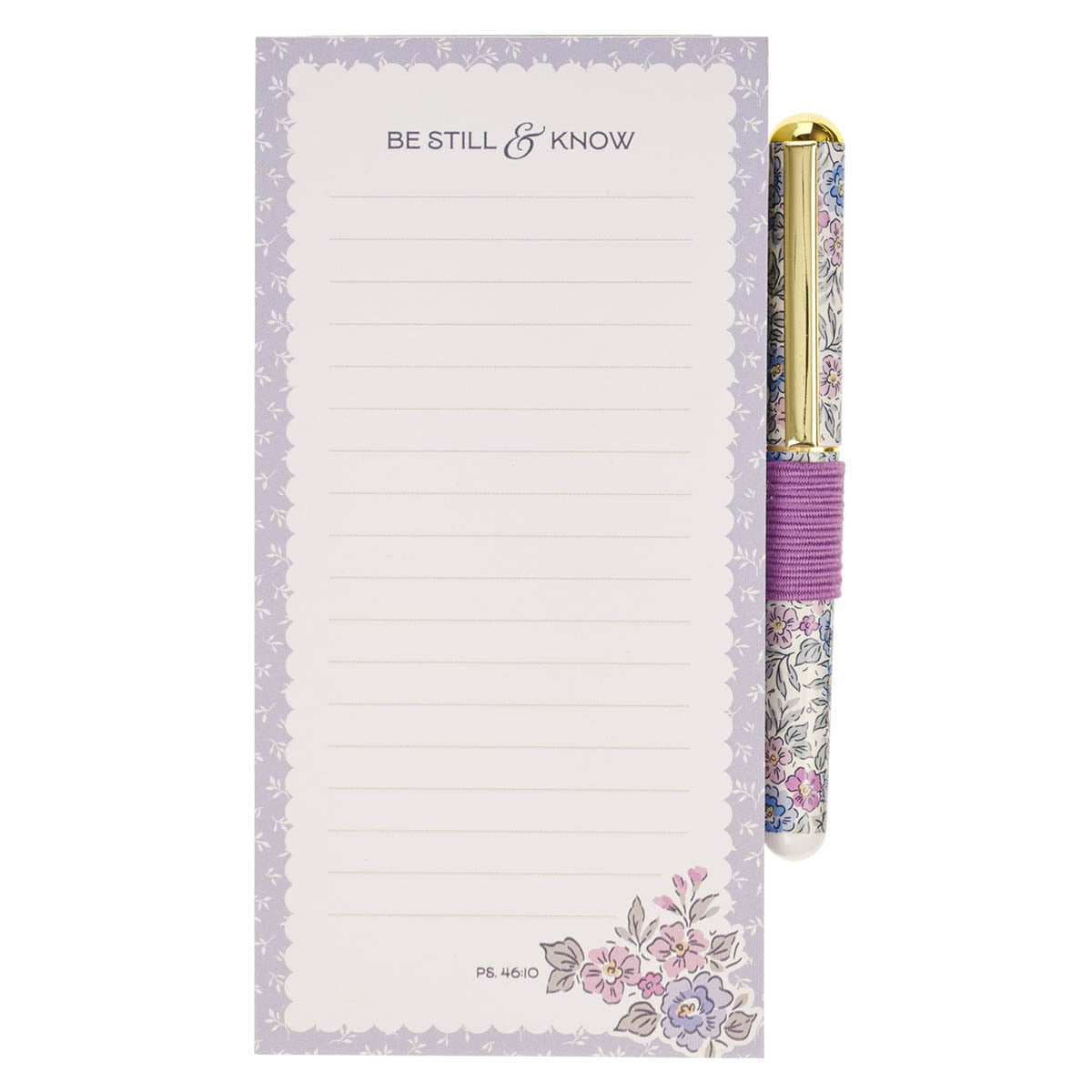 Be Still and Know Purple Trio Magnetic Notepad and Pen Gift Set - Psalm 46:10 - Image 5
