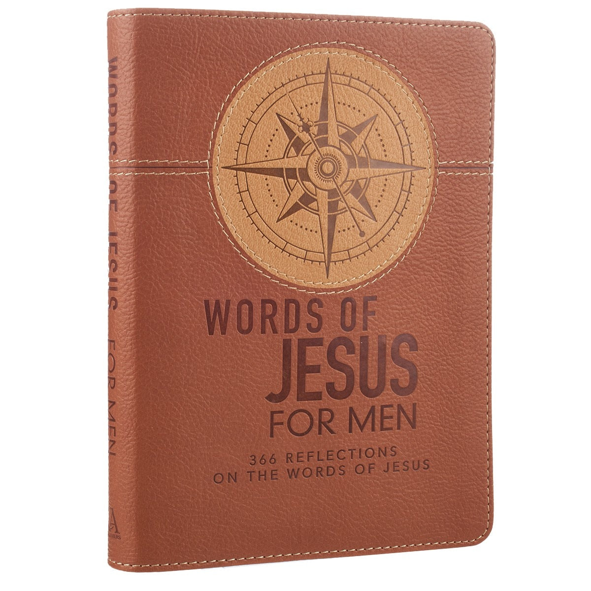 Words of Jesus For Men Saddle Tan Faux Leather Devotional - Image 3