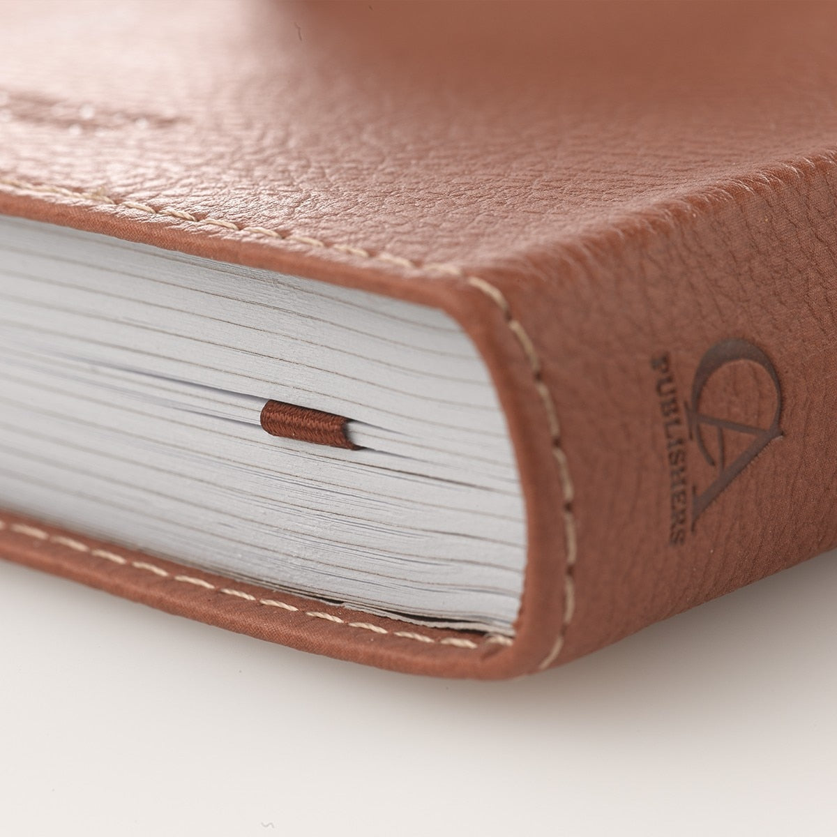Words of Jesus For Men Saddle Tan Faux Leather Devotional - Image 5