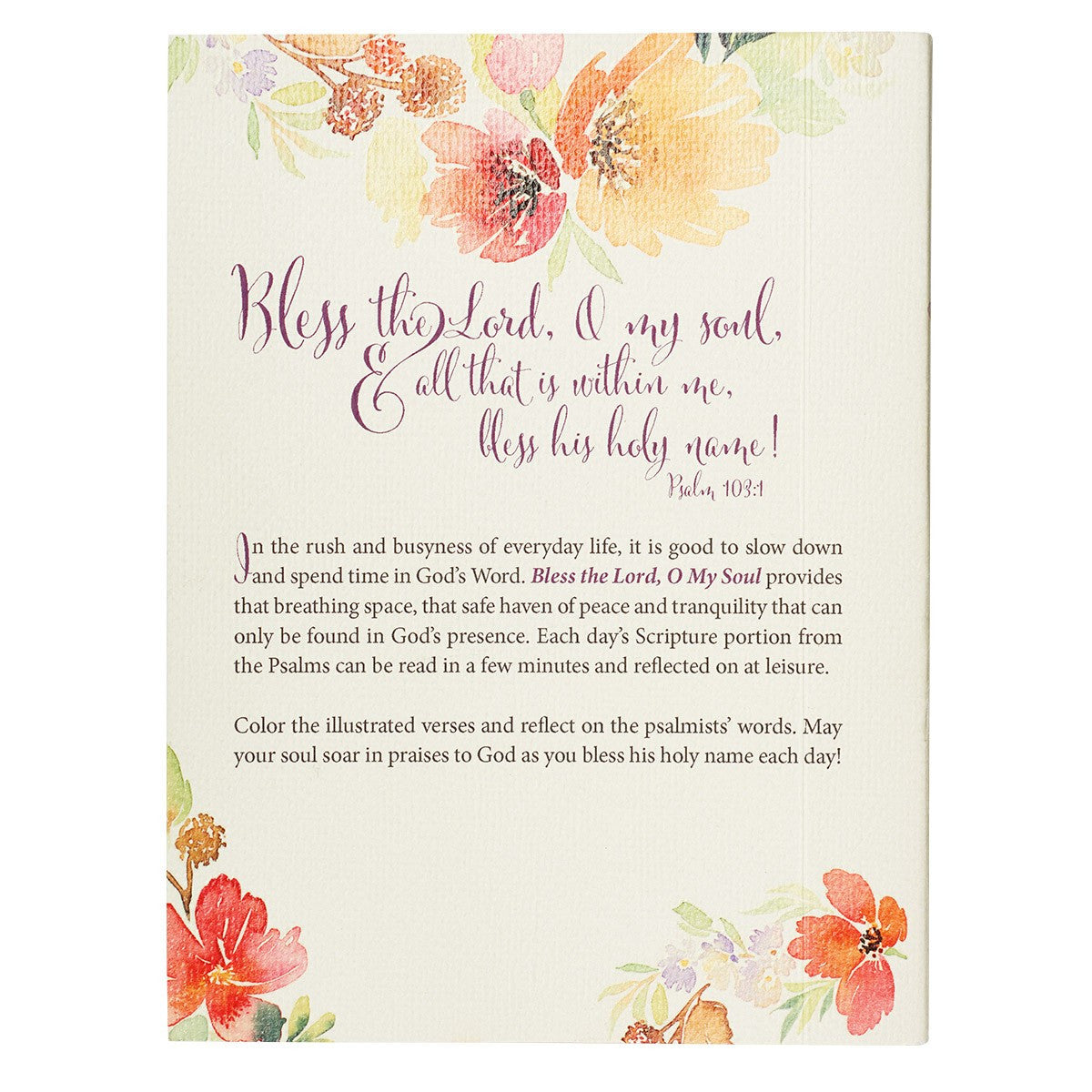 靈修書籍 - Bless the Lord, O My Soul Coloring Devotional - Psalms