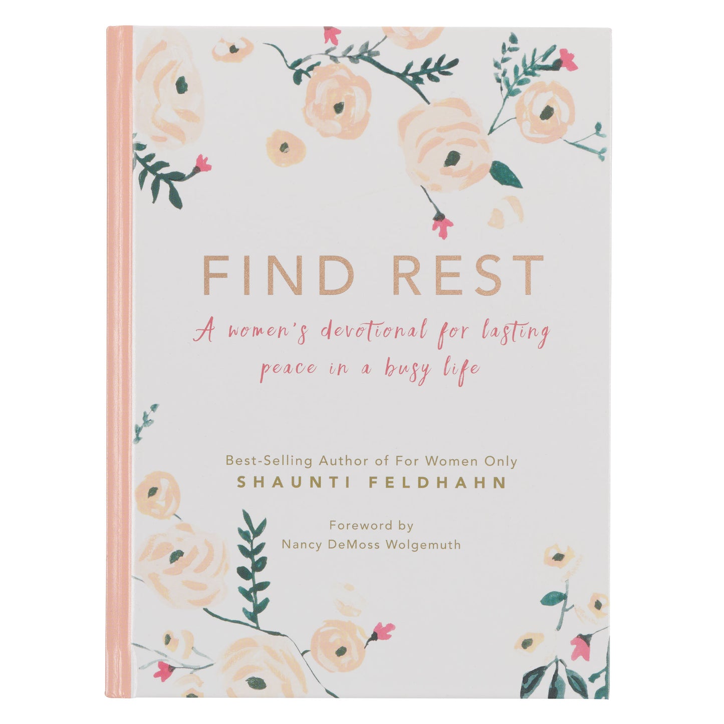 靈修書籍 - Find Rest Pink Floral Hardcover Devotional