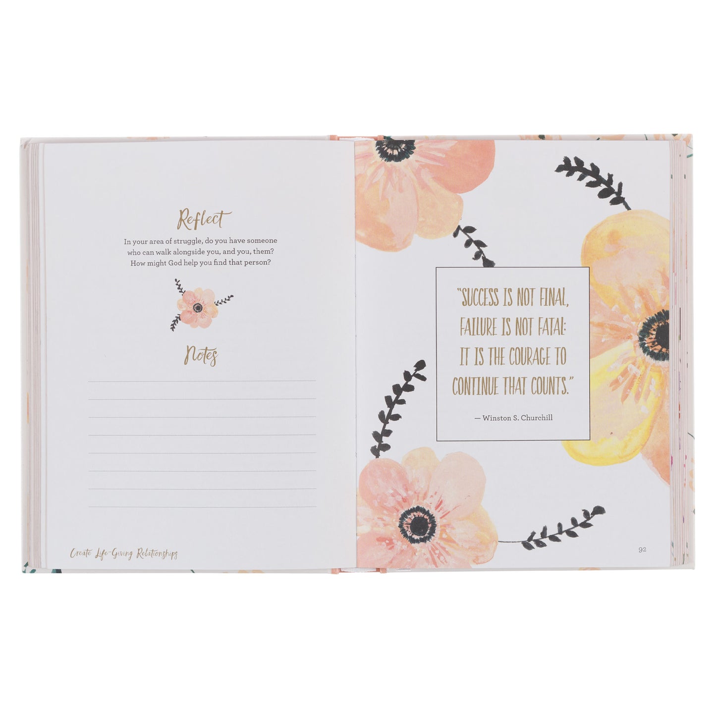 靈修書籍 - Find Rest Pink Floral Hardcover Devotional