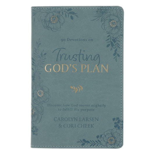 靈修書籍 - Trusting in God's Plan Teal Faux Leather 90-Day Devotional