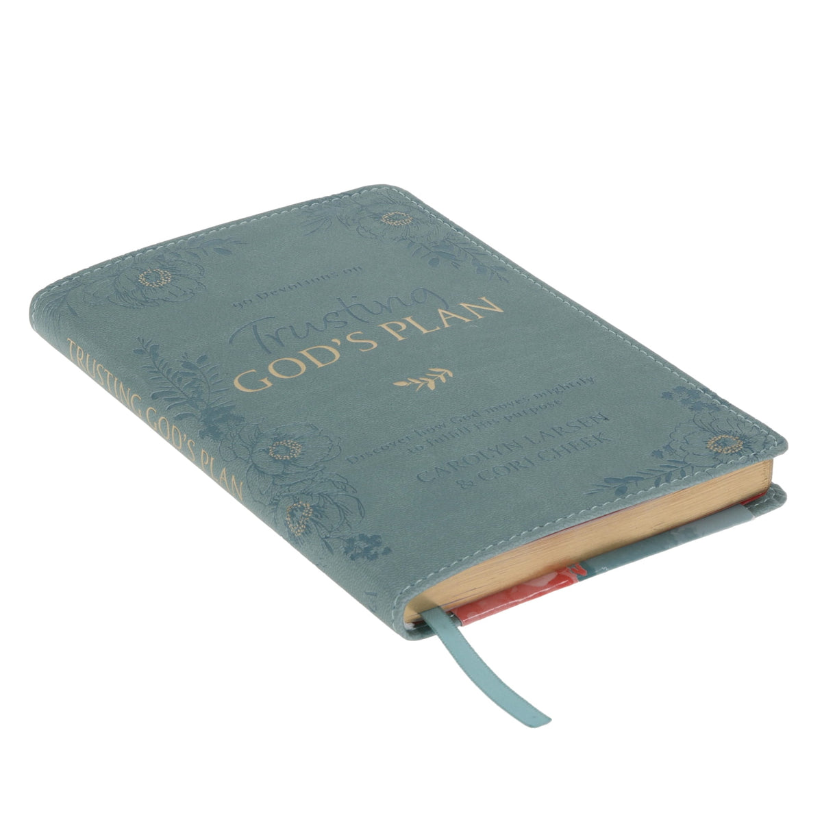 靈修書籍 - Trusting in God's Plan Teal Faux Leather 90-Day Devotional