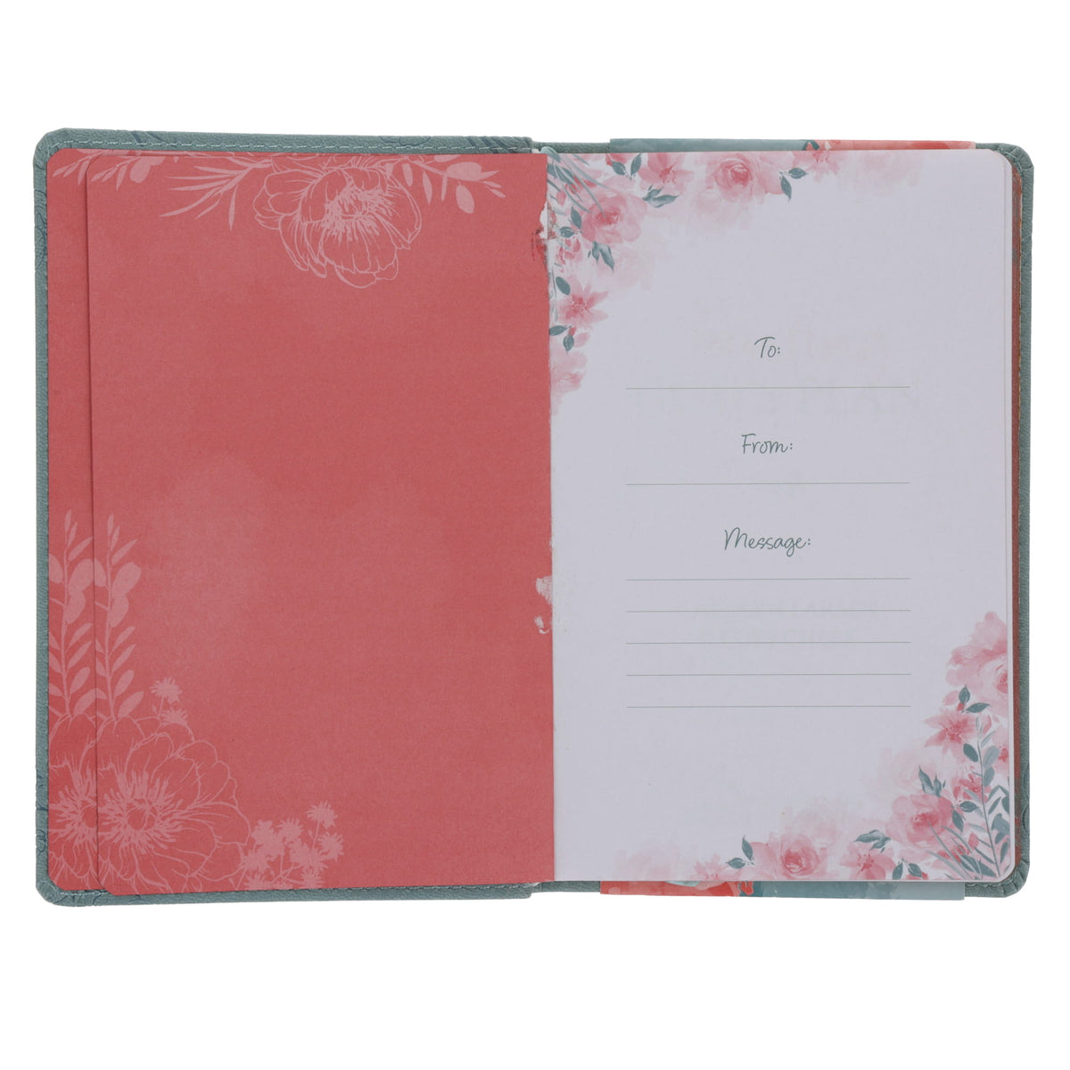 靈修書籍 - Trusting in God's Plan Teal Faux Leather 90-Day Devotional