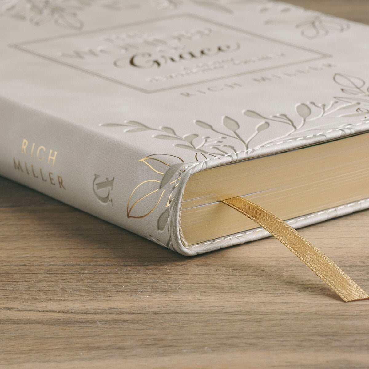 The Wonder of Grace: A 40-Day Devotional Journey Taupe Faux Leather Devotional