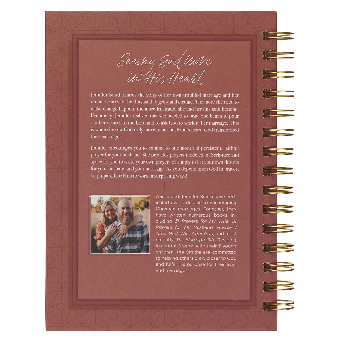 31 Prayers for My Husband Spiral Hardcover Prayer Journal for Wives