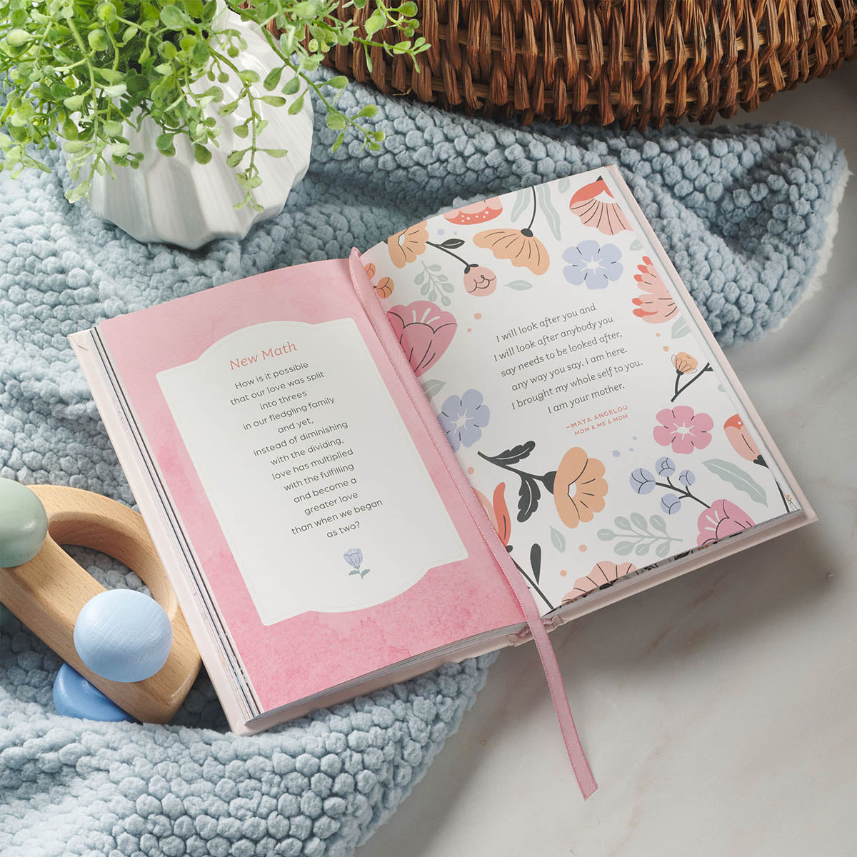 Pocketful of Blessings for New Moms Pink Hardcover Gift Book - Image 6