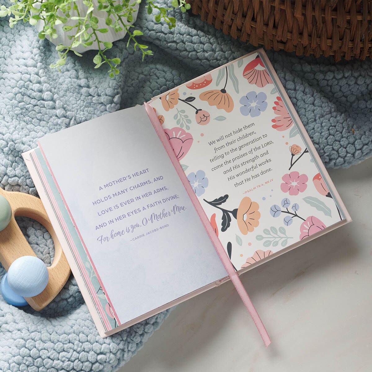 Pocketful of Blessings for New Moms Pink Hardcover Gift Book - Image 7