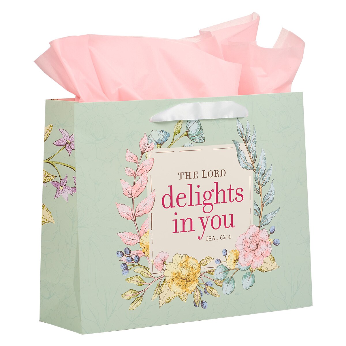 The LORD Delights in You Large Landscape Gift Bag - Isaiah 62:4 - Image 3