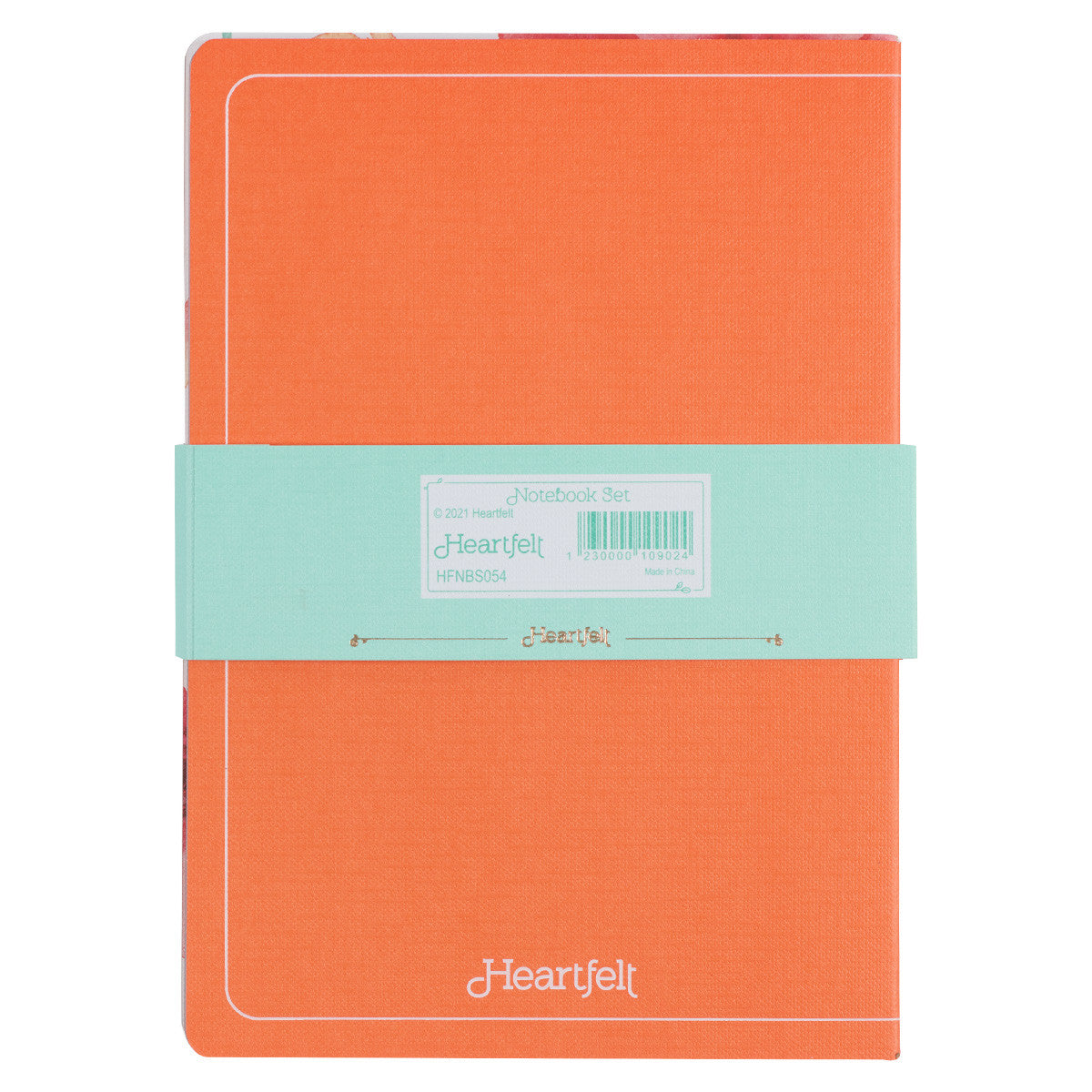 Never Give Up Coral Poppies Notebook Set