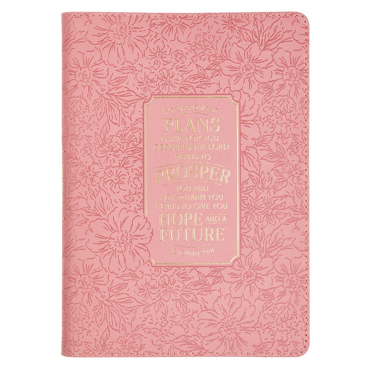 Hope and a Future Pink Bloom Faux Leather Classic Journal - Jeremiah 29:11