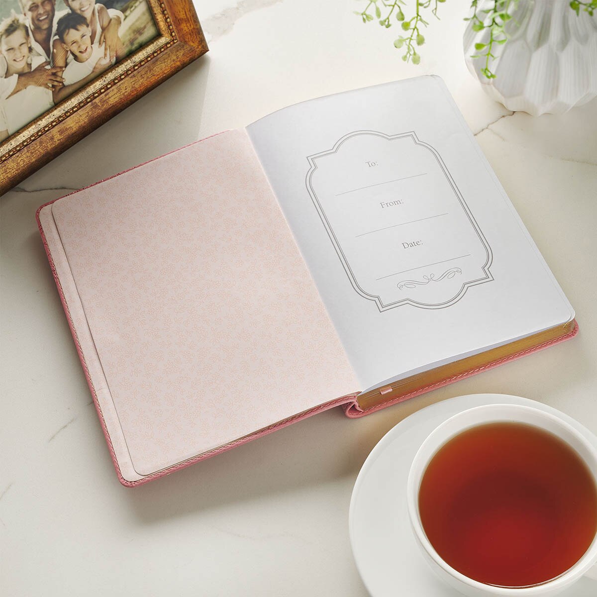 Hope and a Future Pink Bloom Faux Leather Classic Journal - Jeremiah 29:11 - Image 3