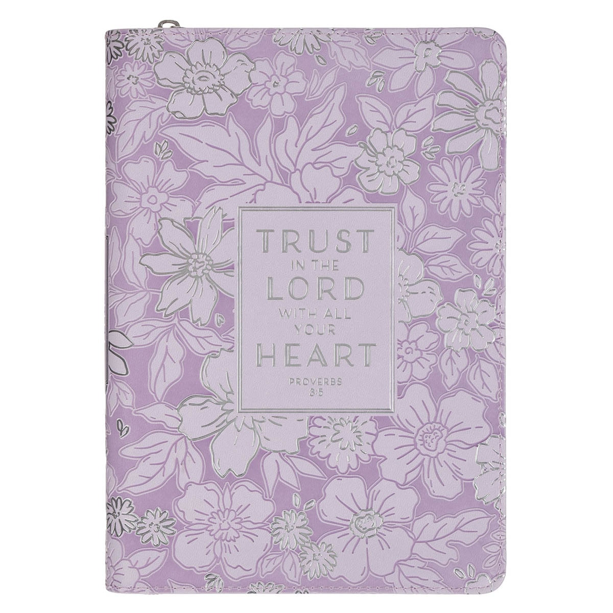 Trust in the Lord Lilac Floral Classic Journal with Zipper Closure - Proverbs 3:5