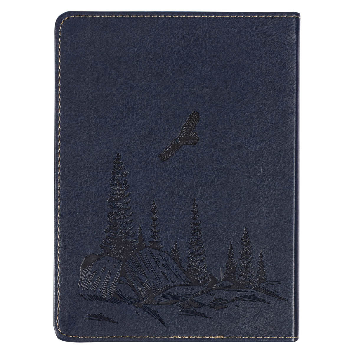 Wings Like Eagles Navy Blue Handy-sized Faux Leather Journal - Isaiah 40:31 - Image 2