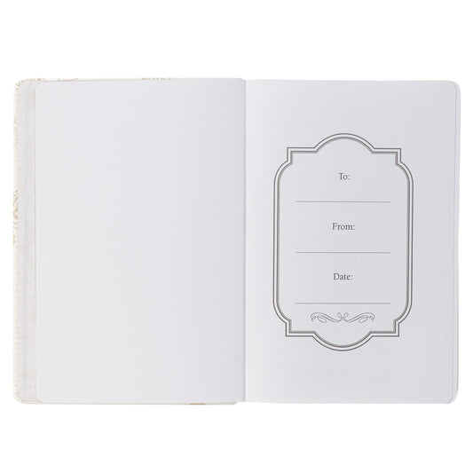 Everything Beautiful White Faux Leather Classic Journal - Ecclesiastes 3:11