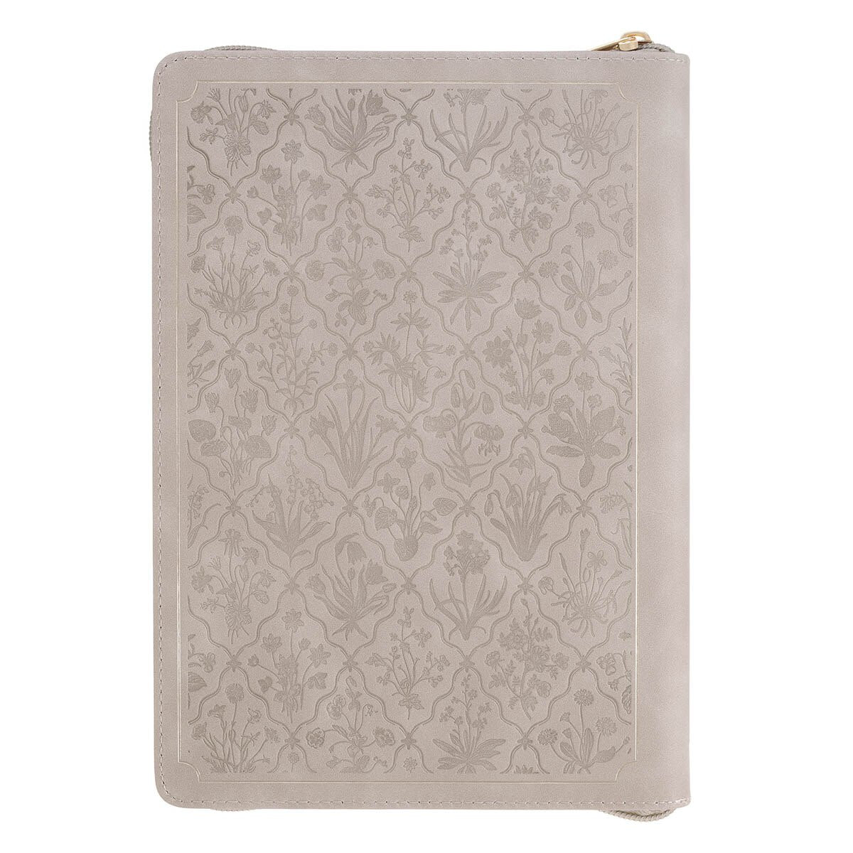 Sufficient Grace Taupe Faux Leather Classic Journal with Zipper Closure - 2 Cor 12:9 - Image 2