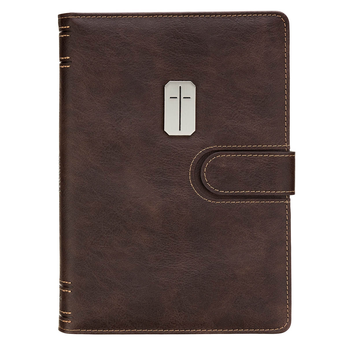 Man of God Espresso Brown Faux Leather Journal Cover with Magnetic Closure
