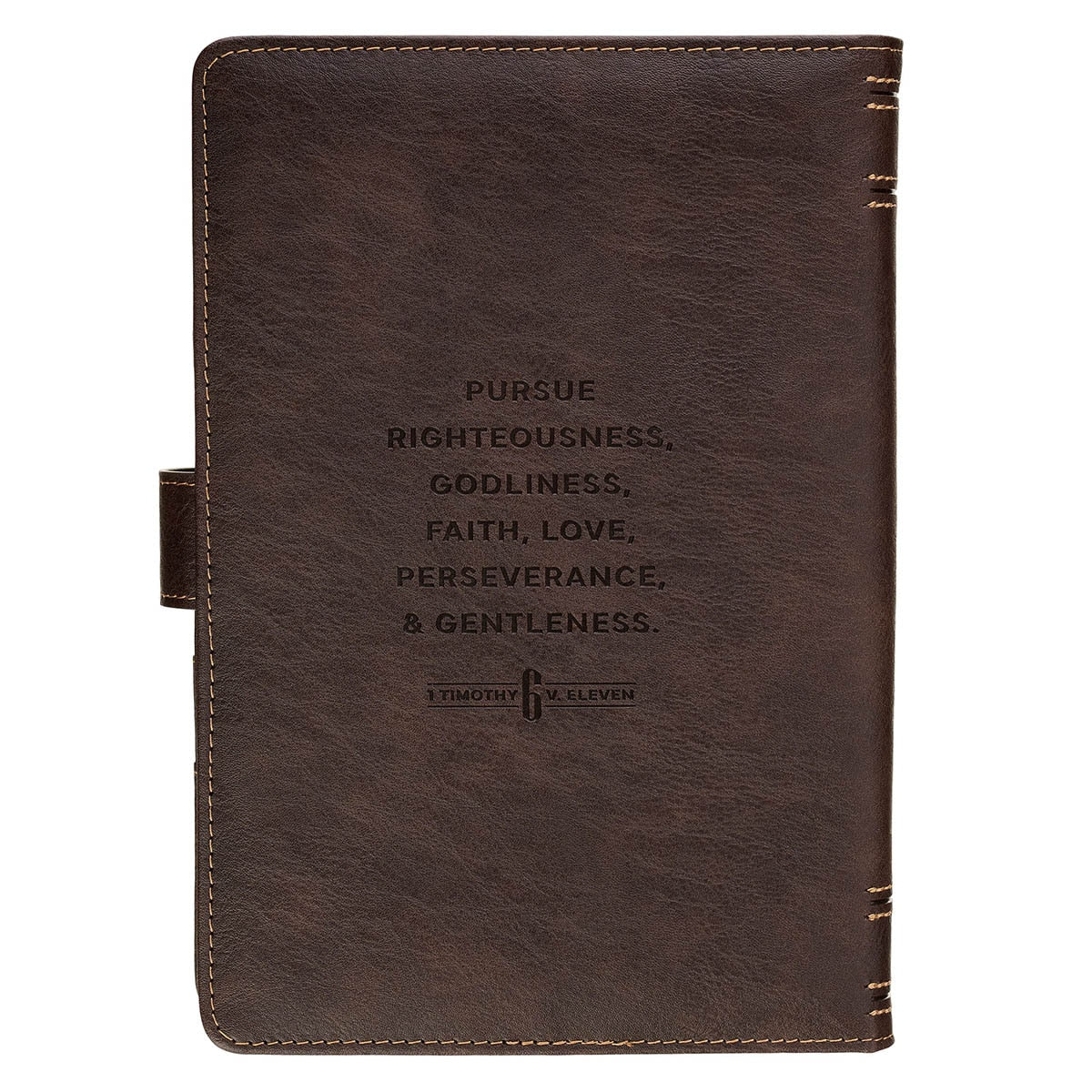Man of God Espresso Brown Faux Leather Journal Cover with Magnetic Closure - Image 2