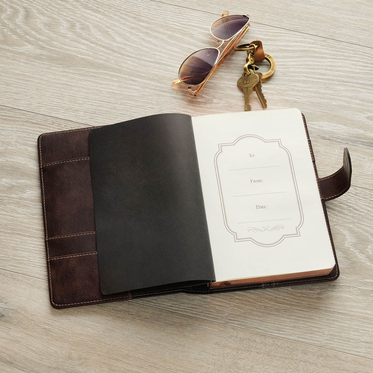 Man of God Espresso Brown Faux Leather Journal Cover with Magnetic Closure - Image 4