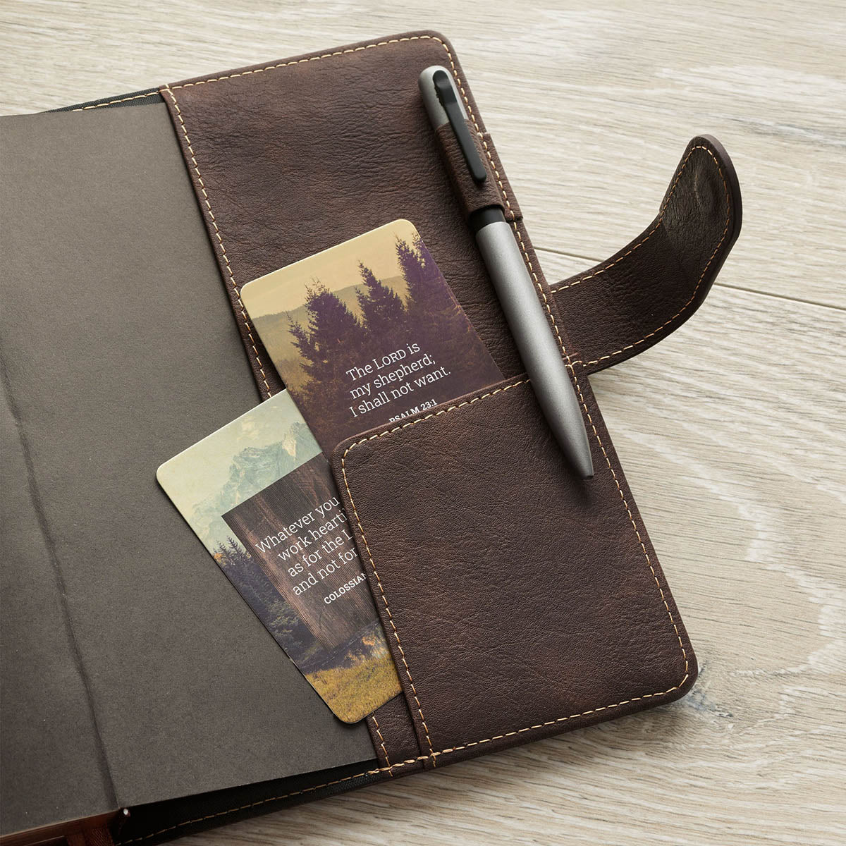 Man of God Espresso Brown Faux Leather Journal Cover with Magnetic Closure - Image 6