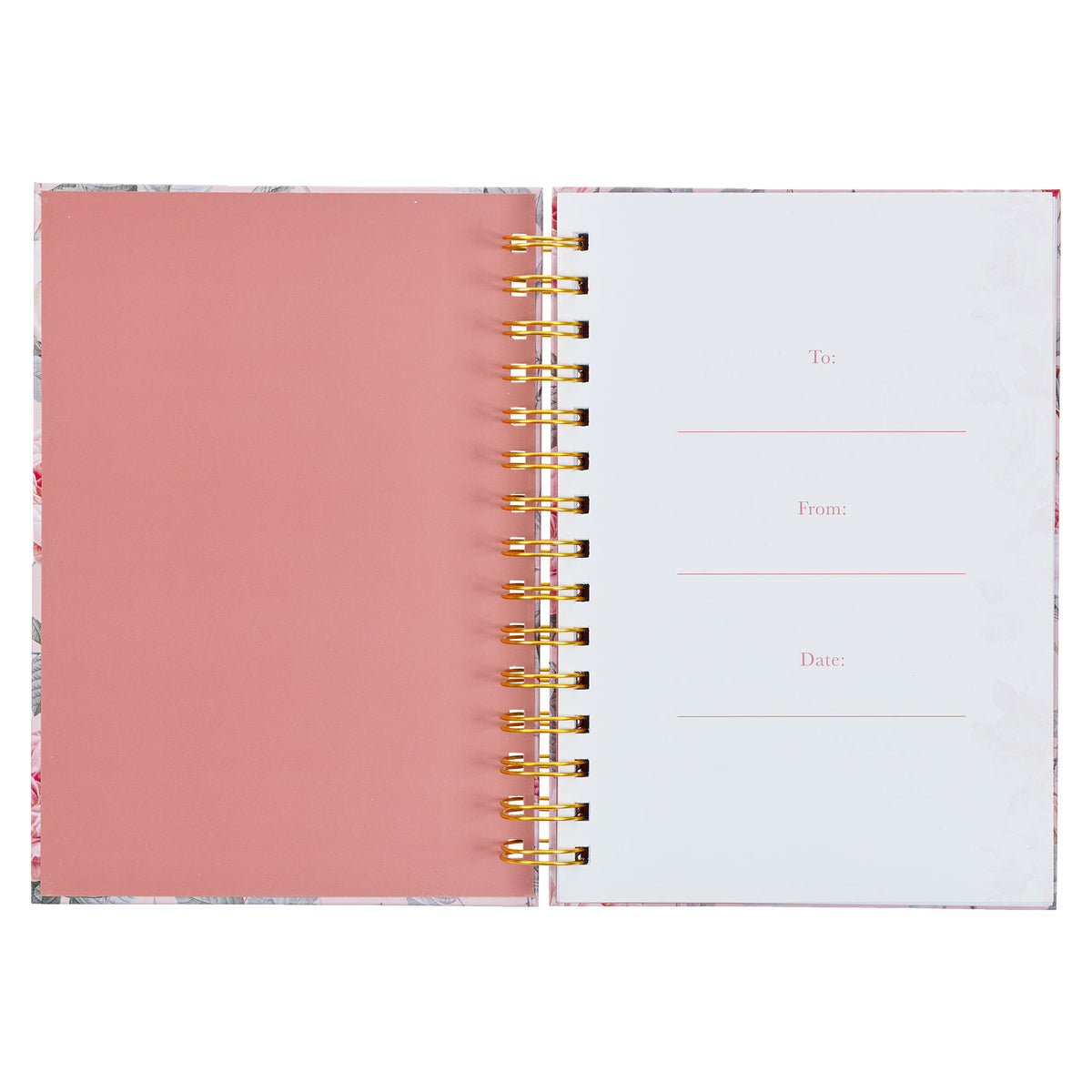 More Precious than Rubies Pink Floral Large Wirebound Journal - Proverbs 31:10