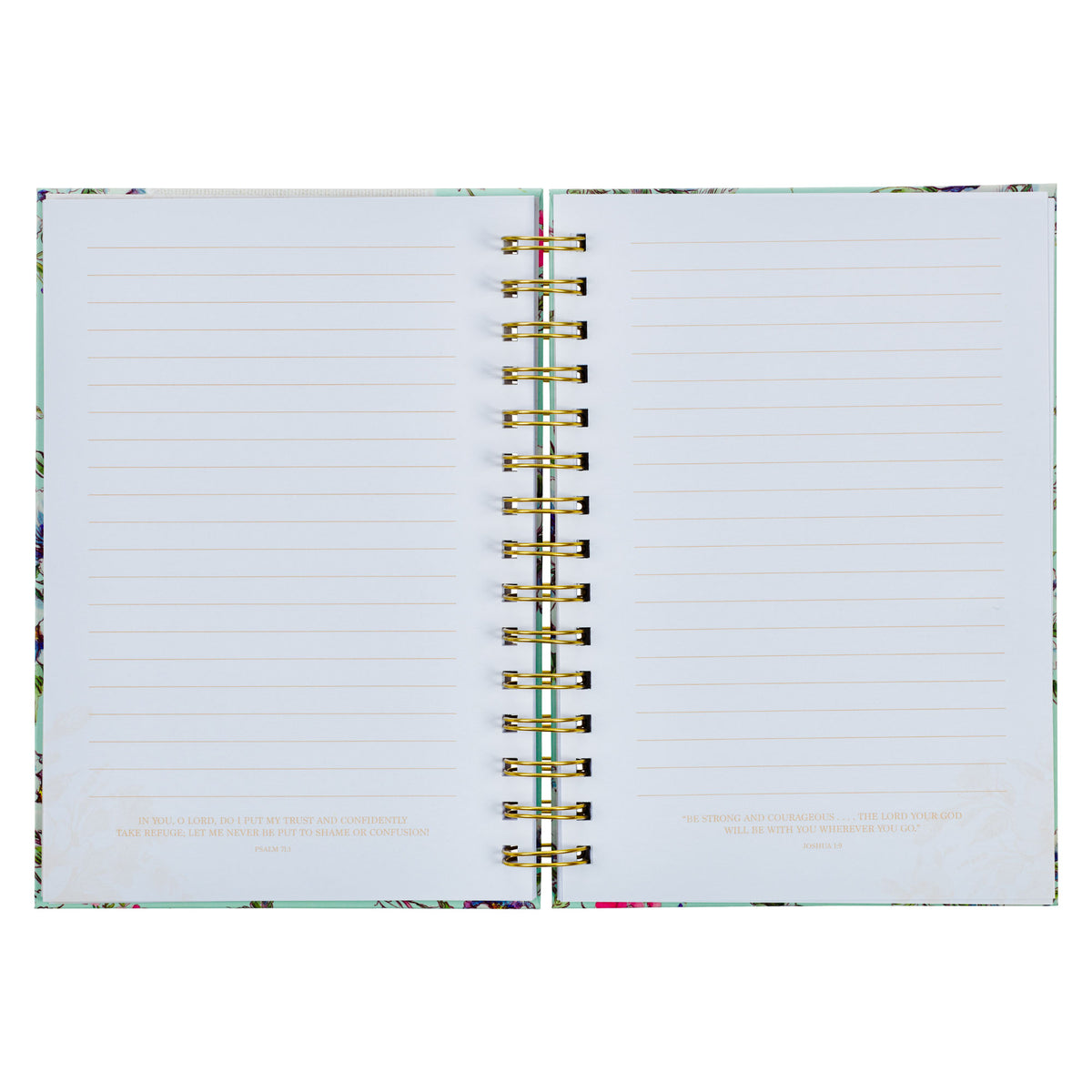 Give Thanks to the Lord White Lace Wirebound Journal - Psalm 107:1