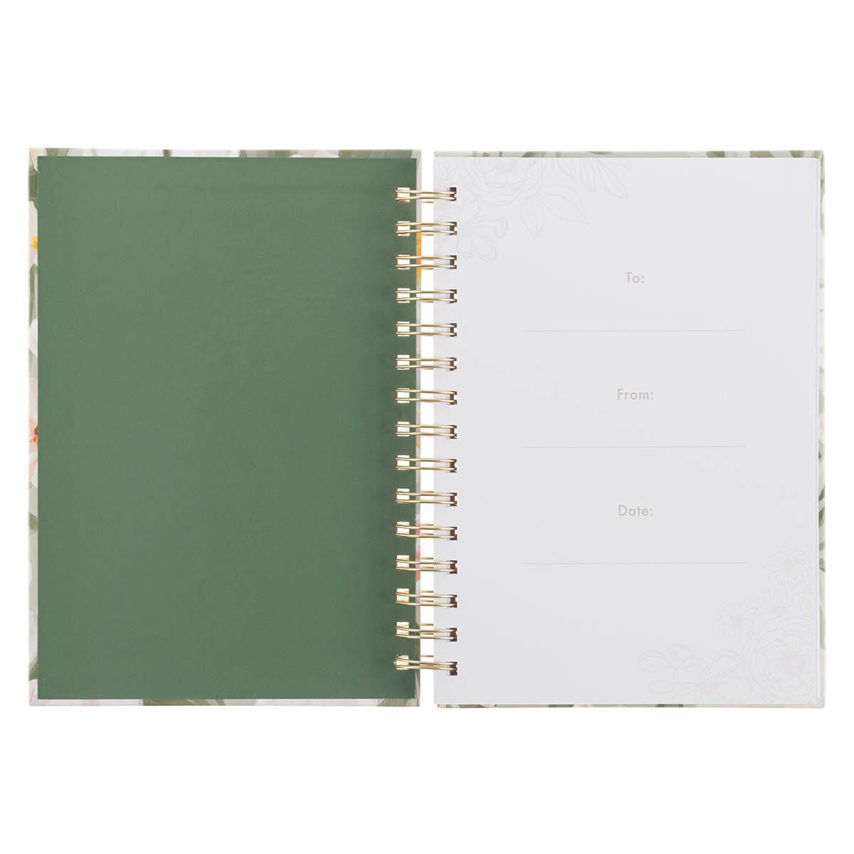 He Restores My Soul Green Garden Spiral Journal - Psalm 23:3 - Image 3