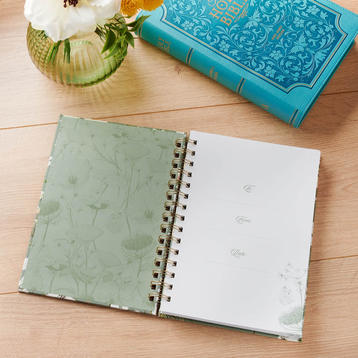 Be Still Sage Blossom Spiral Journal - Psalm 46:10 - Image 3