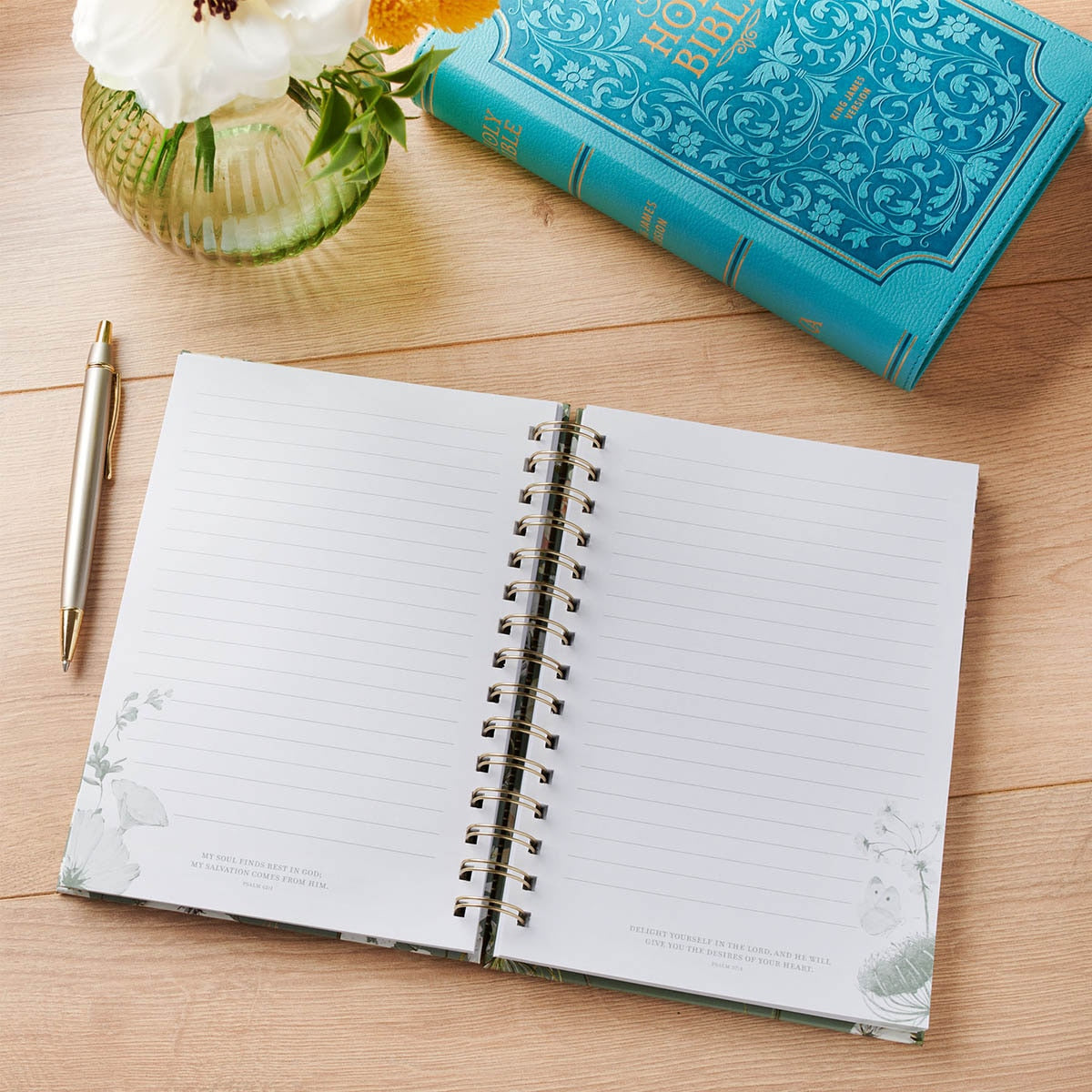 Be Still Sage Blossom Spiral Journal - Psalm 46:10 - Image 4