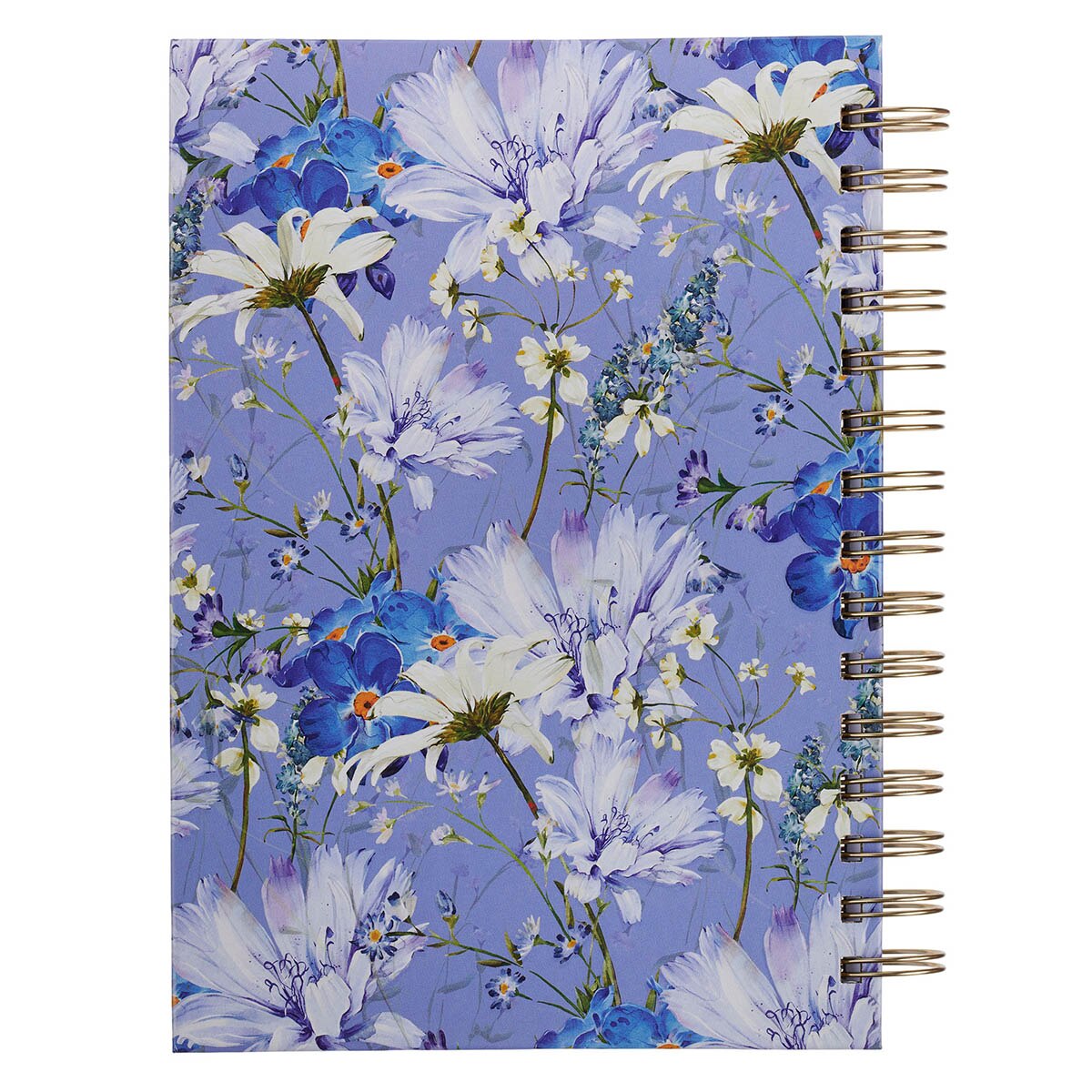 Pray Blue Blooms Spiral Journal - Job 22:27