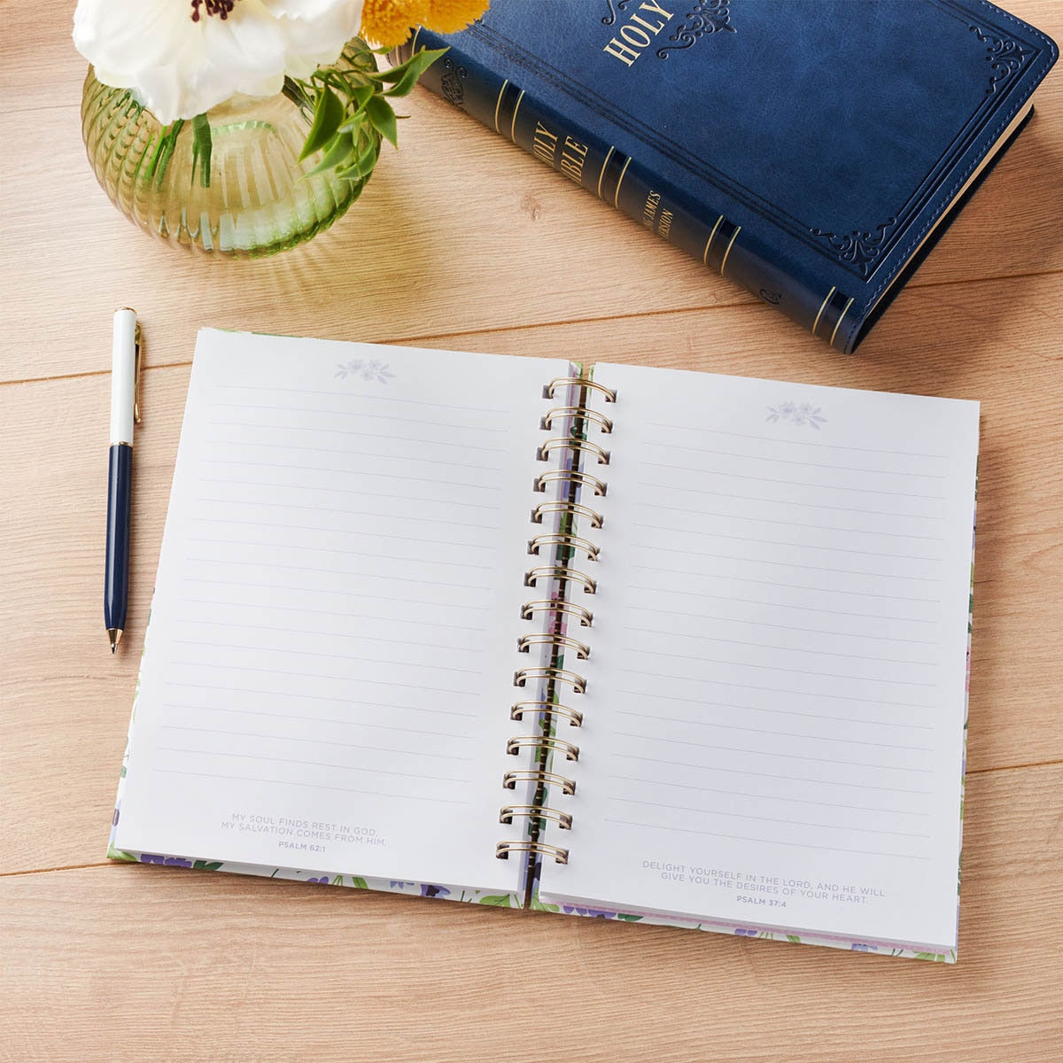Faithful Promise Lavender Garden Spiral Journal - Heb 10:23 - Image 4
