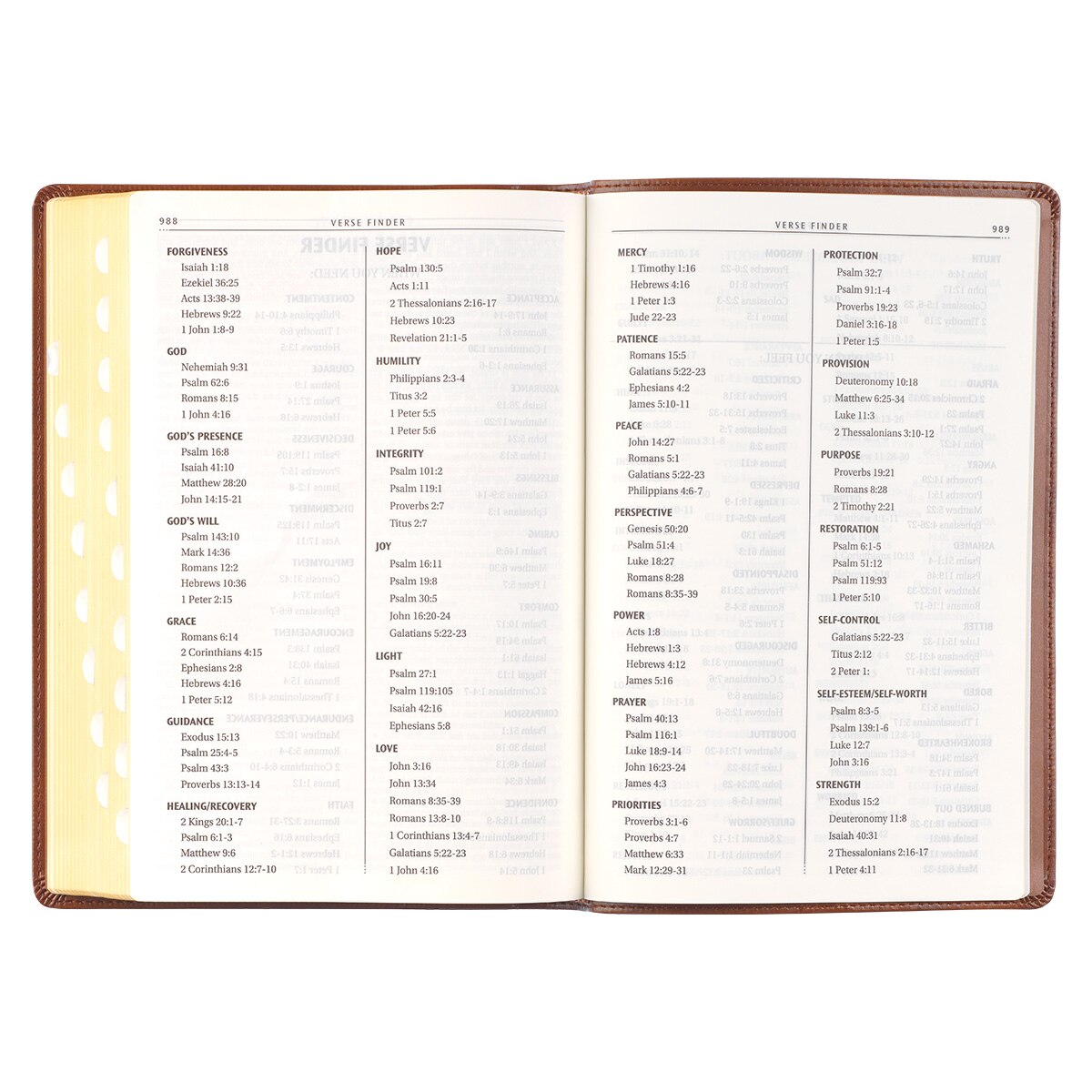 Antiqued Brown Faux Leather Large Print Thinline King James Version Bible with Thumb Index - Image 9
