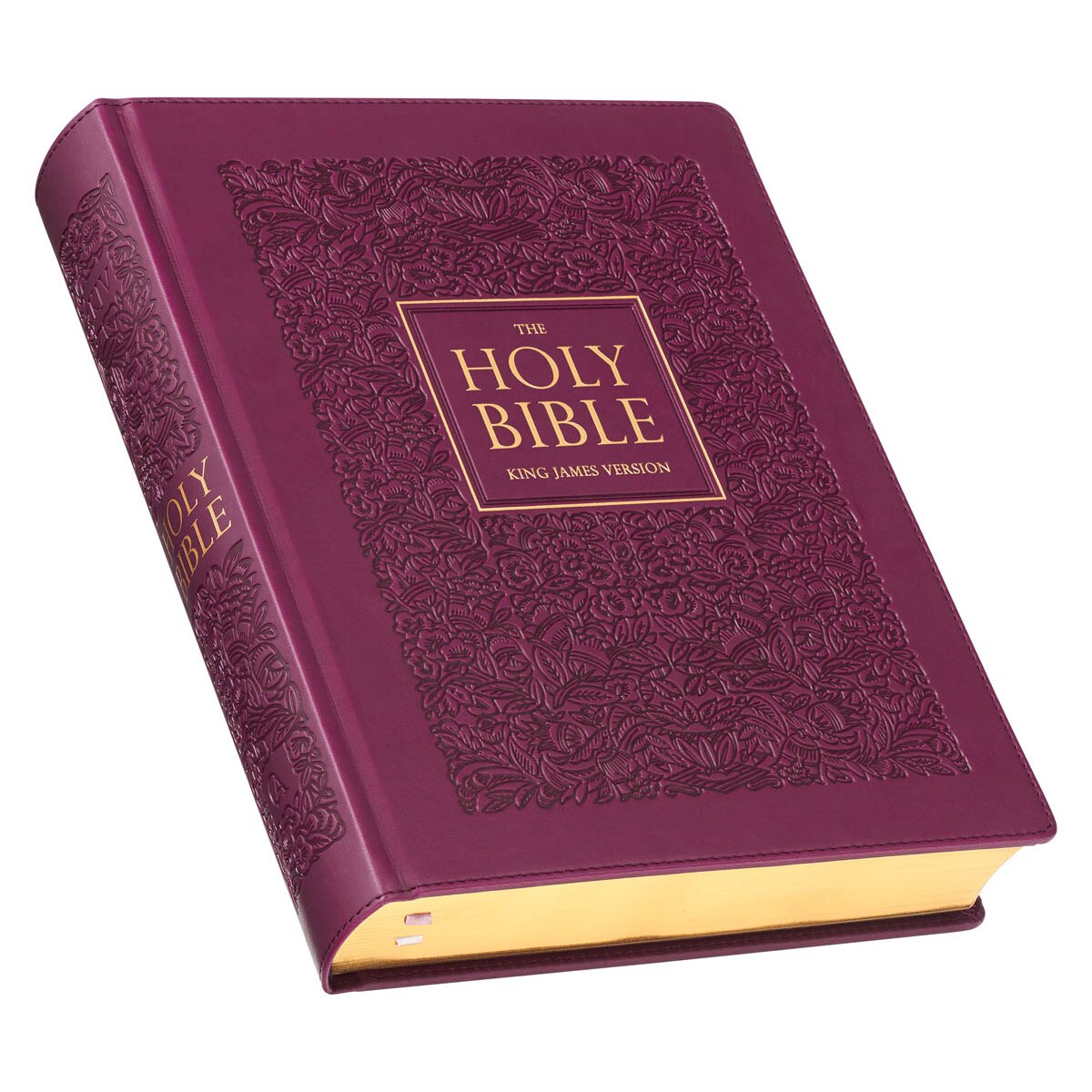 Red Plum Faux Leather Hardcover Large Print King James Version Note-taking Bible - Image 3