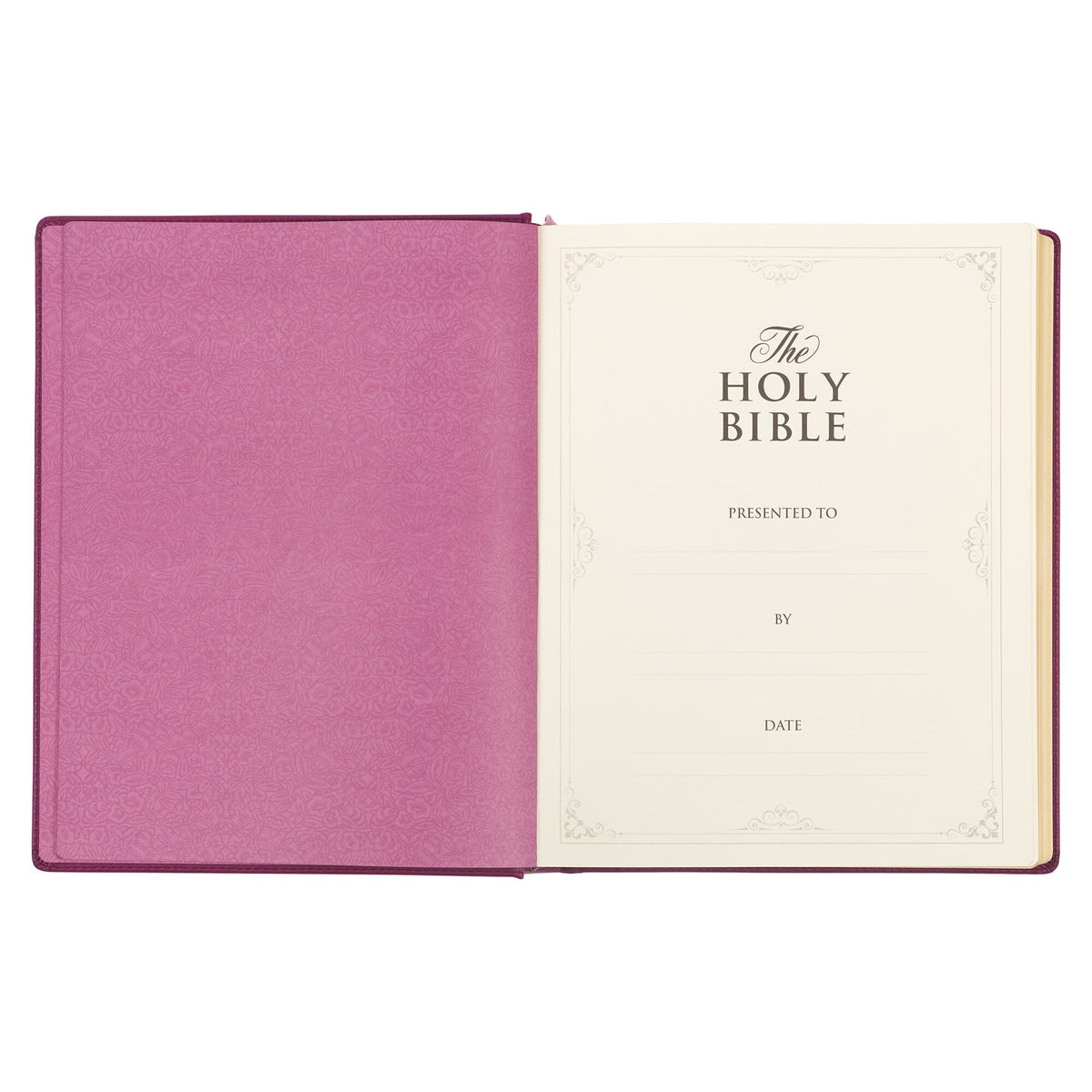 Red Plum Faux Leather Hardcover Large Print King James Version Note-taking Bible - Image 4