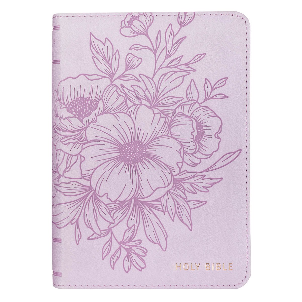 Lavender Bouquet Faux Leather Large Print Compact King James Version Bible