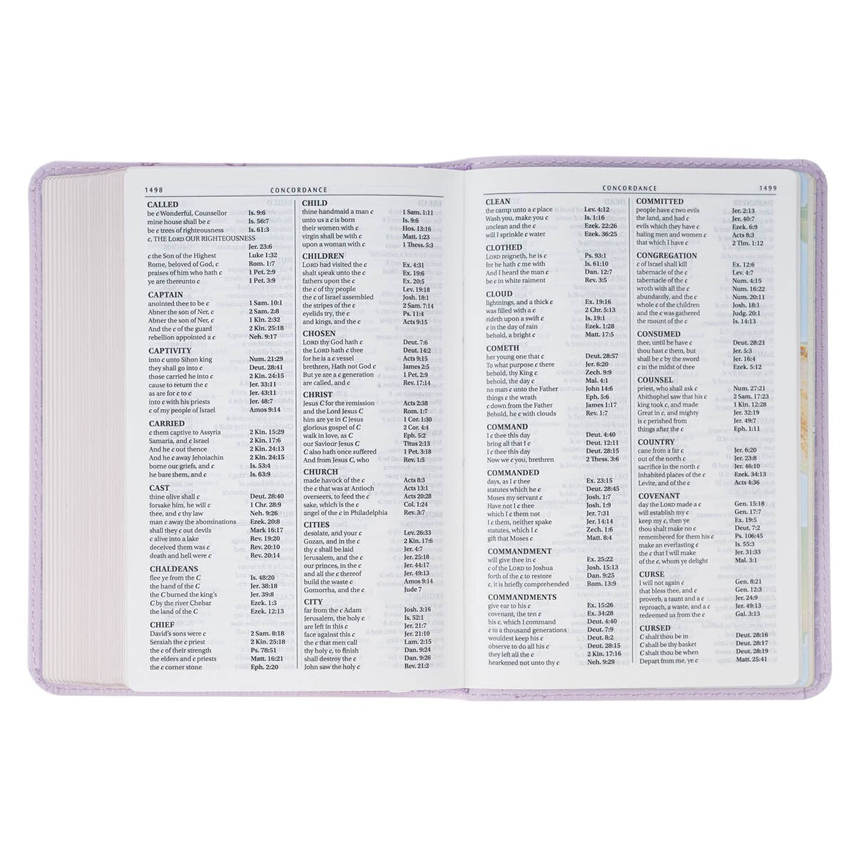 Lavender Bouquet Faux Leather Large Print Compact King James Version Bible - Image 7
