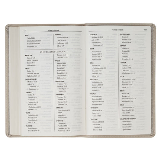 Taupe Floral Faux Leather King James Version Gift Edition Bible