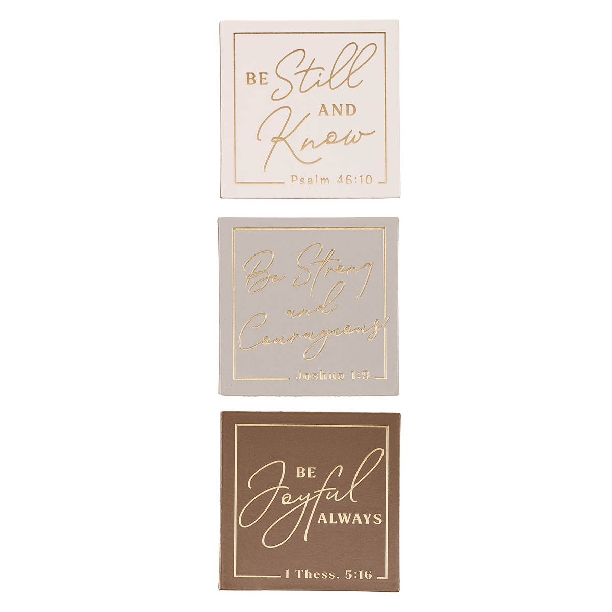 Be Strong and Courageous Delicate Dahlia Magnet Set - Joshua 1:9