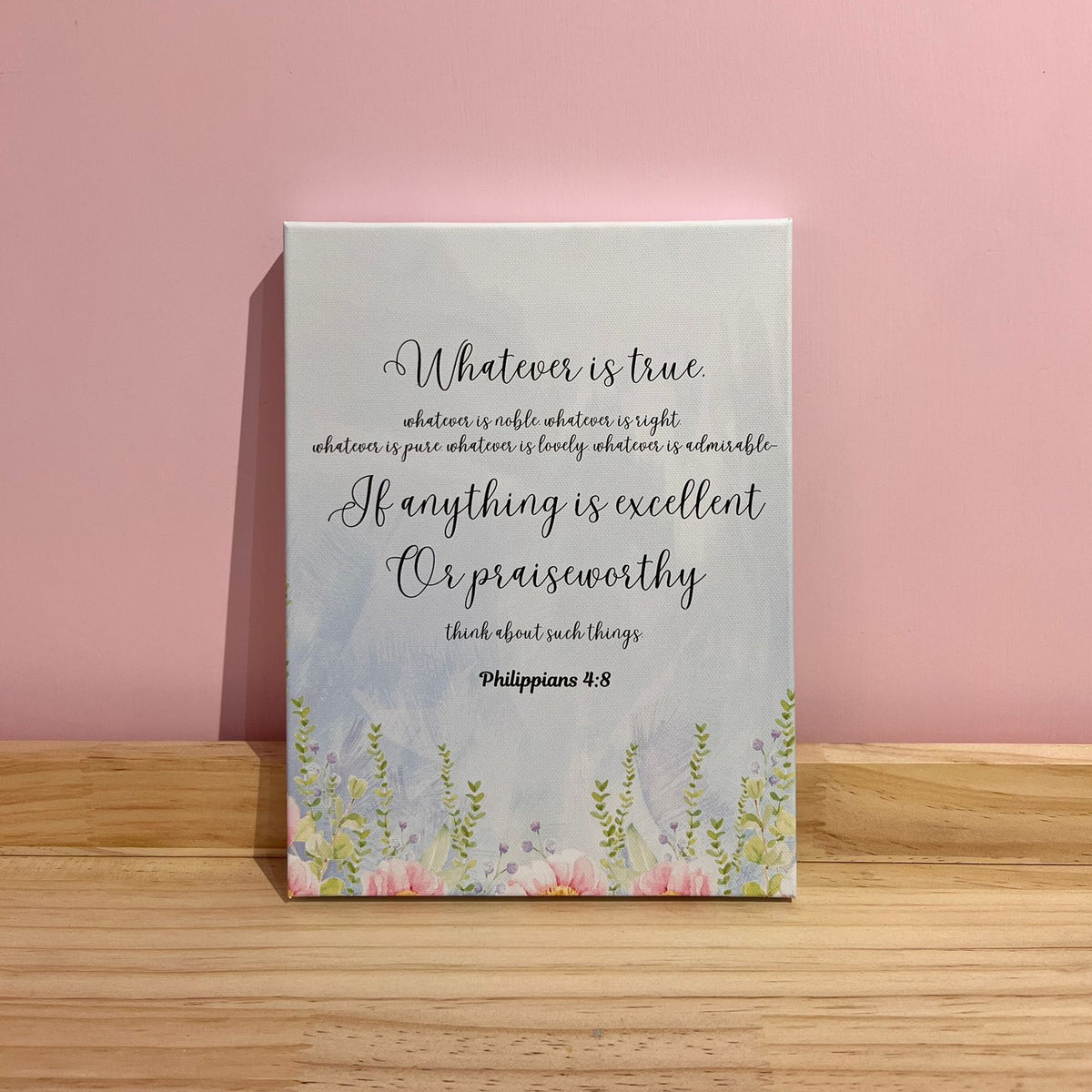 Philippians 4:8 Canvas Digital Print (Small)