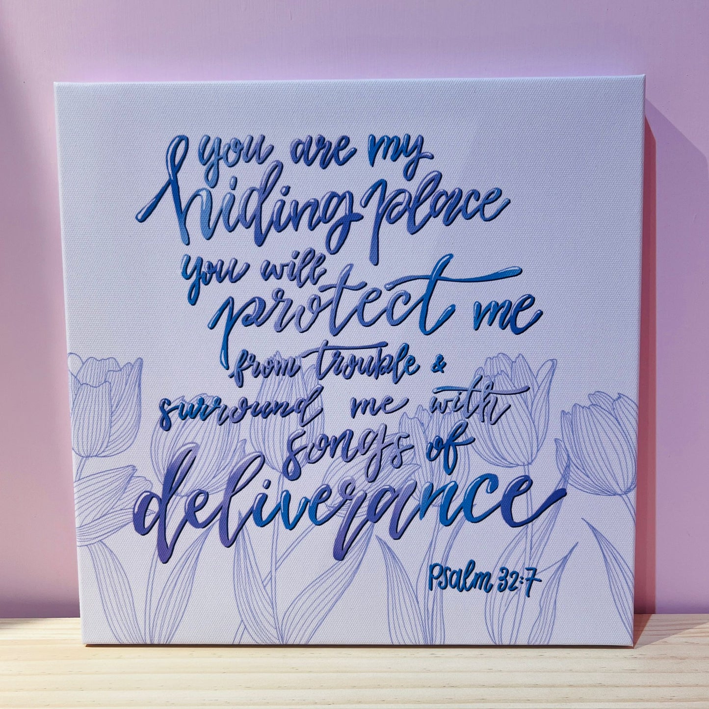 Canvas Digital Print - You are my hiding place (Large)