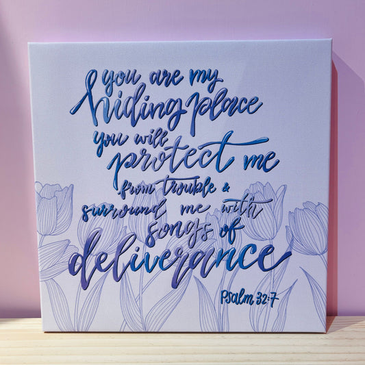 Canvas Digital Print - You are my hiding place (Large)