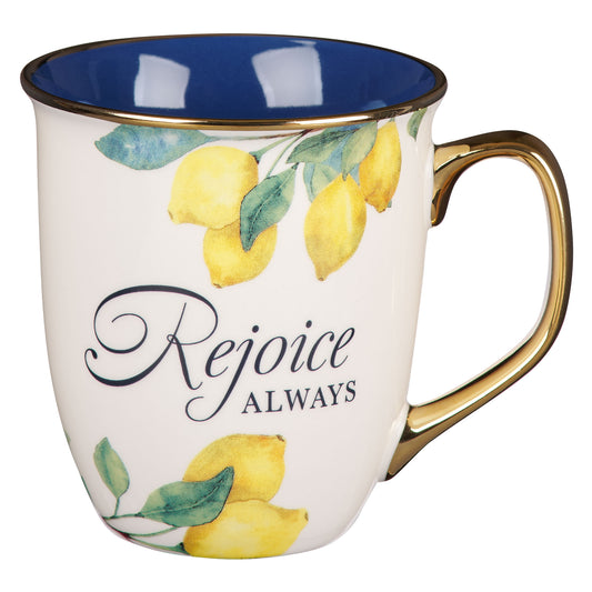 Rejoice Always White Ceramic coffee Mug - 1 Thessalonians 5:16