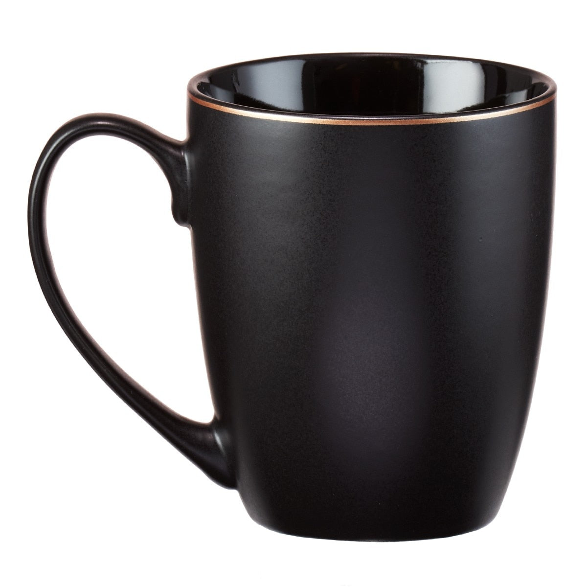 Be Still Matte Black and Metallic Gold Ceramic Coffee Mug - Psalm 46:10 - Image 2