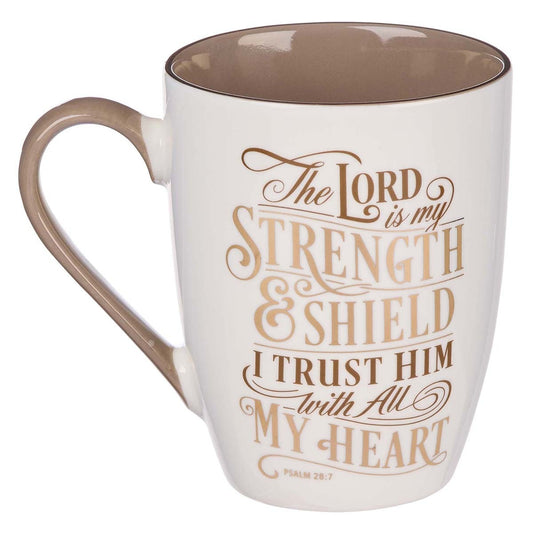 The LORD is My Strength Ceramic Coffee Mug – Psalm 28:7 - Image 2
