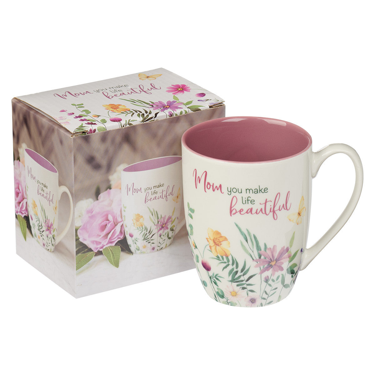 Mom You Make Life Beautiful Floral Garden Ceramic coffee Mug