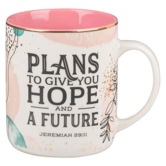 Plans to Give You Hope Muted Watercolor Ceramic coffee Mug - Jeremiah 29:11