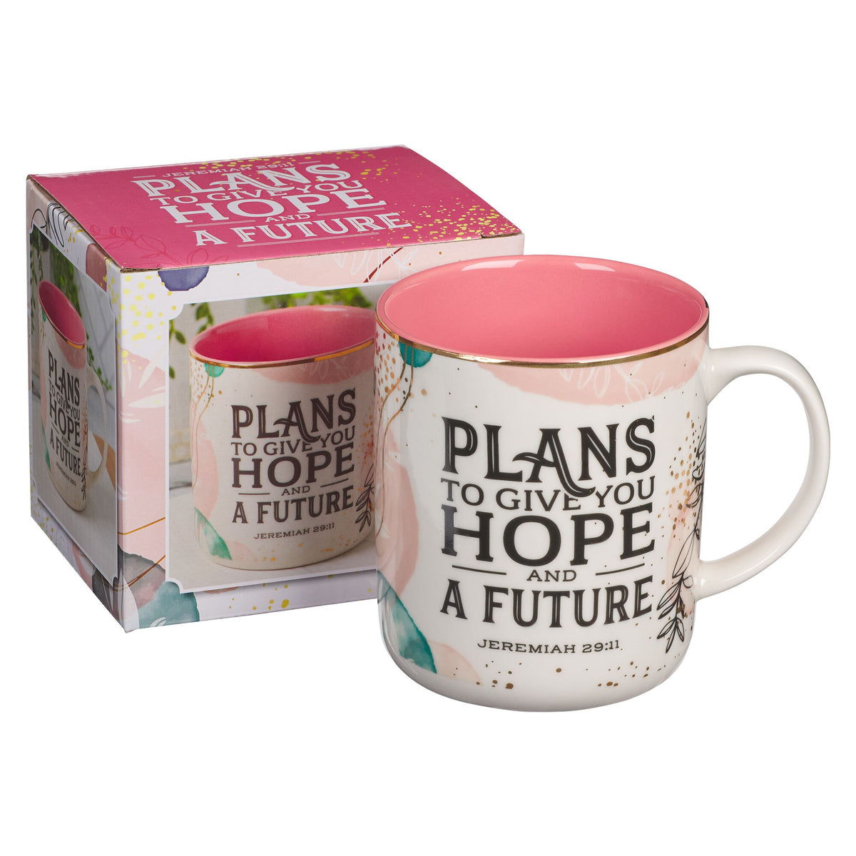 Plans to Give You Hope Muted Watercolor Ceramic coffee Mug - Jeremiah 29:11