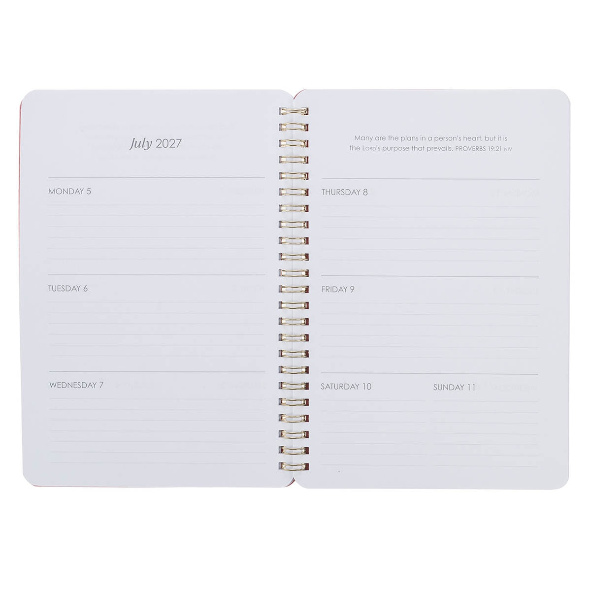 2027 Be Still and Know Spiral Weekly Planner - Psalm 46:10 - Image 6