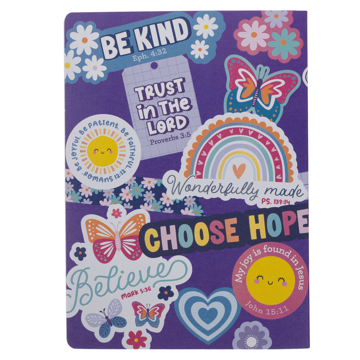Shine for Jesus Purple Stickers Notebook -  Matthew 5:16 - Image 2